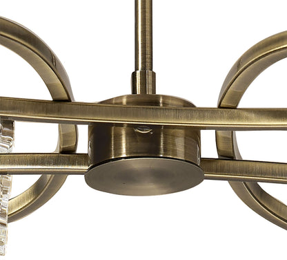 Mantra Kromo Telescopic Convertible To Semi Flush 4 Light G9, Antique Brass