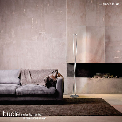 Mantra M5987 Bucle Floor Lamp 50W LED 3000K, 4300lm, Dimmable, White/Frosted Acrylic, 3yrs Warranty