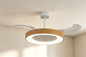 Niseko Fan L 62cm 40W LED Dimmable Ceiling Light With Built-In 40W DC Fan, 2700-5000K Remote Control, 4400lm, White/Wood, 5yrs Warranty