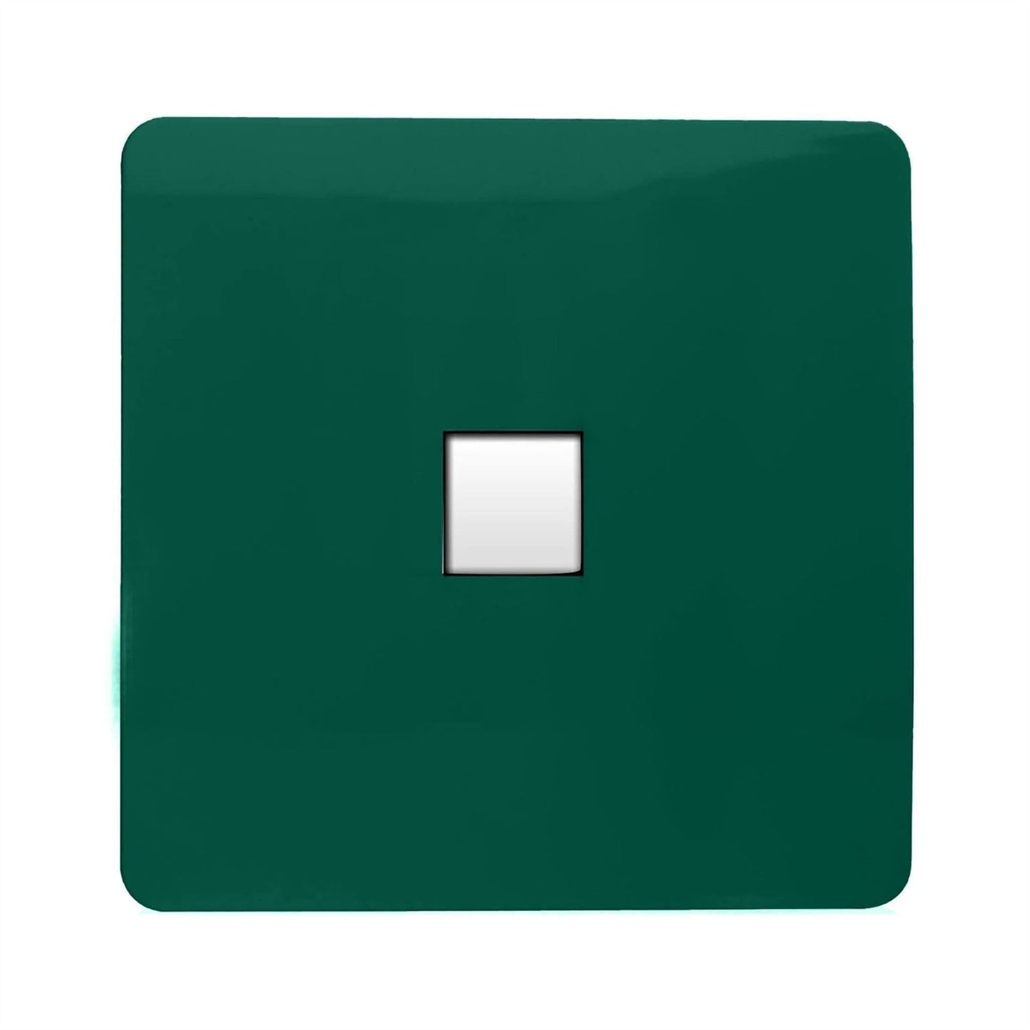 Trendi Switch 1 Gang RJ45 Cat 6 Modern Designer PC Ethernet Socket in Dark Green