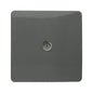 Trendi Artistic Modern Glossy Tactile TV Socket Charcoal