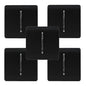 Trendi 1 Gang 2 Way 240V Screwless Artistic Modern 10 Amp Chrome Rocker Electrical Wall Light Switch in Matt Black (5 pack)