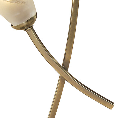 Mantra Pietra Table Lamp 2 Light G9, Antique Brass
