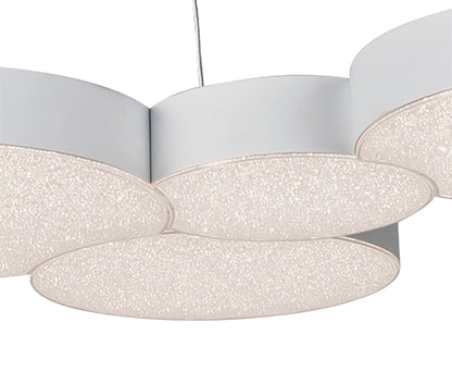 Mantra Fusion M5762 Lunas Pendant 63.5cm x 46.3cm 43W LED 3000K, 2120lm, RF Remote Control White, 3yrs Warranty