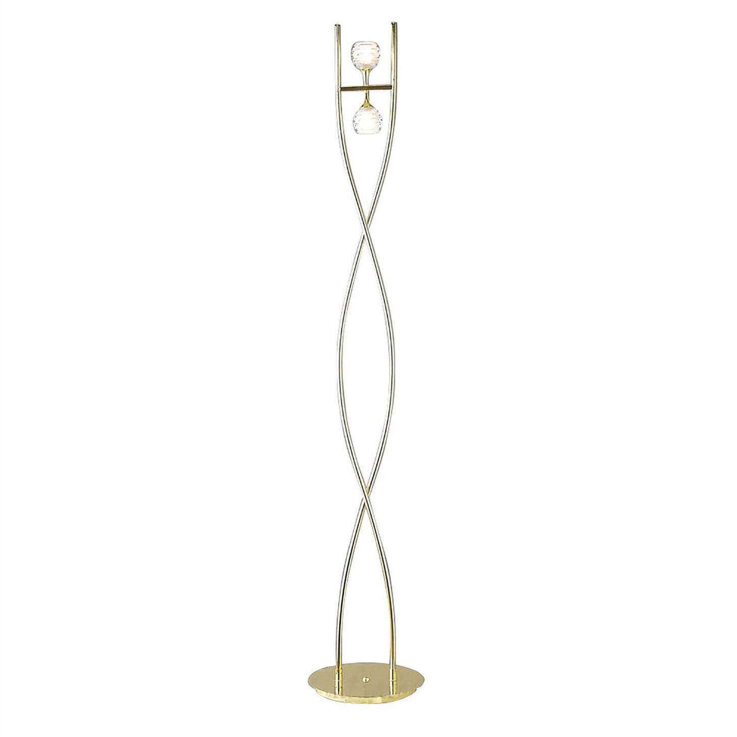 Mantra Dali Floor Lamp 2 Light G9, Polished Brass, NOT LED/CFL Compatible