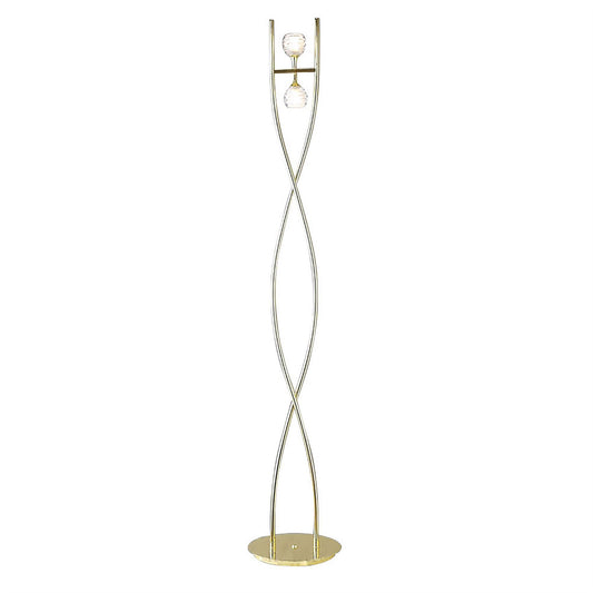 Mantra Dali Floor Lamp 2 Light G9, Polished Brass, NOT LED/CFL Compatible