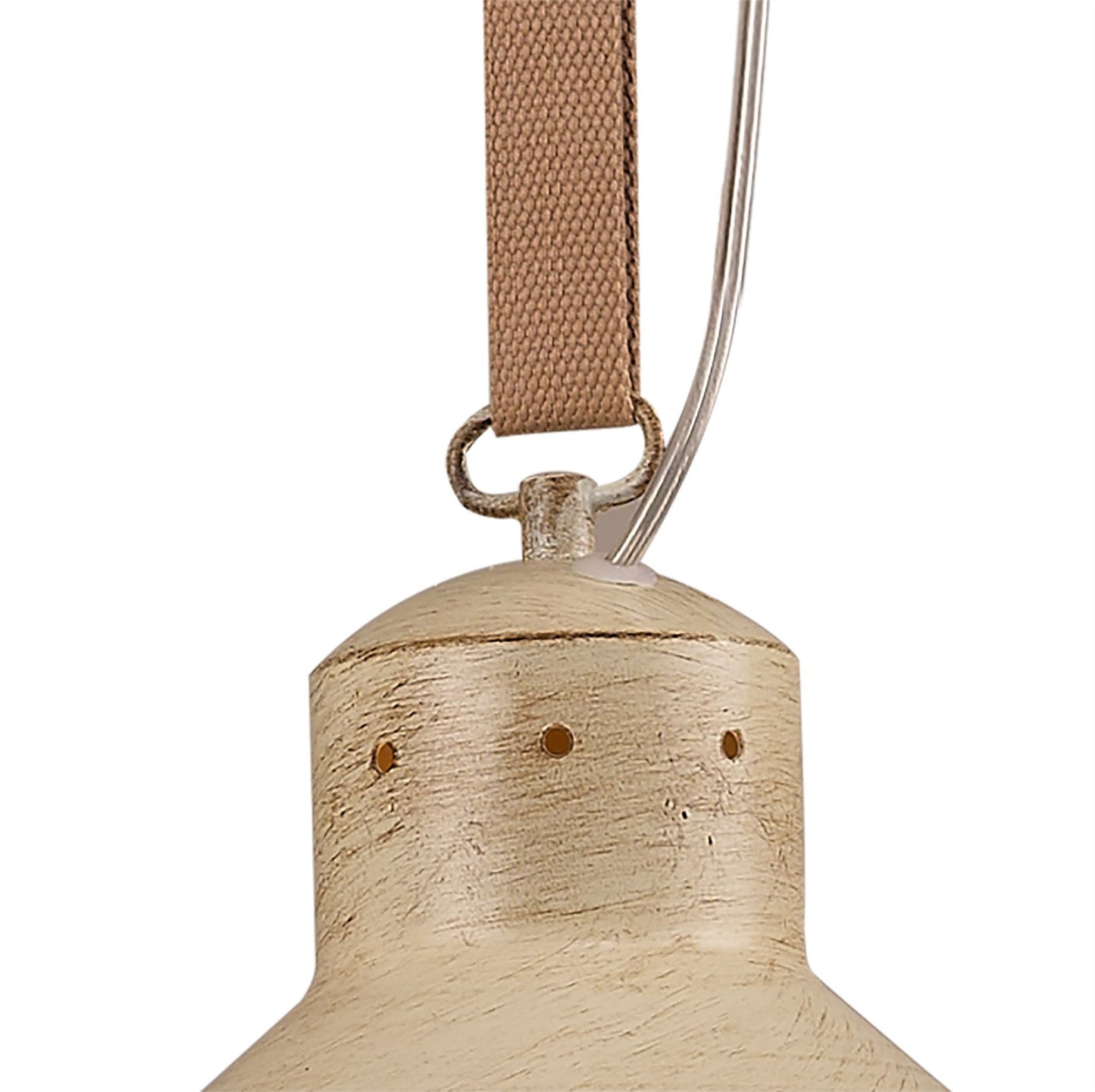 Mantra M5430 Industrial Ceiling 1 Light 40W E27 Large, Sand Metal, Beige Belt