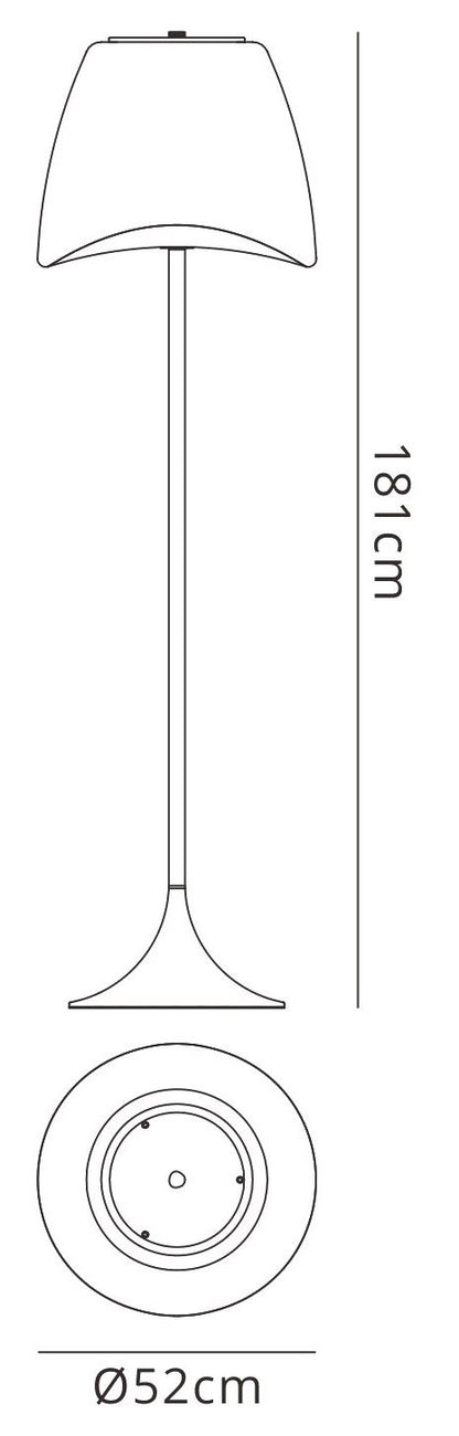 Mantra Cool Floor Lamp 2 Light CFL Outdoor IP65, Matt White/Opal White Item Weight: 22.5kg