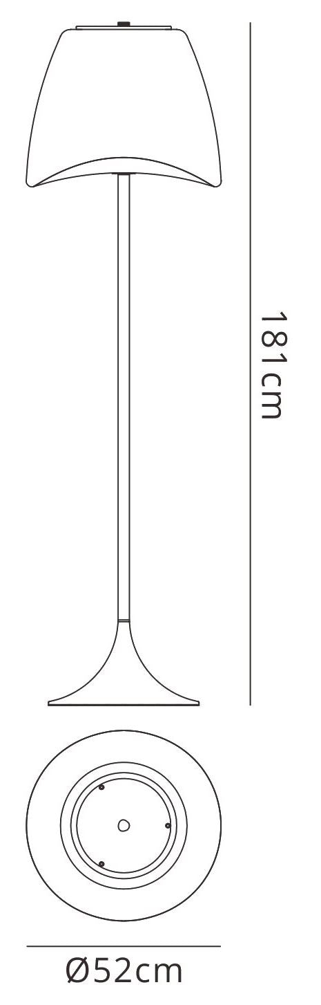Mantra Cool Floor Lamp 2 Light CFL Outdoor IP65, Matt White/Opal White Item Weight: 22.5kg