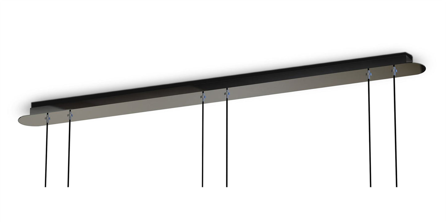 Mantra Lens Linear Pendant, 3 x E14 (Max 40W) Chrome Glass