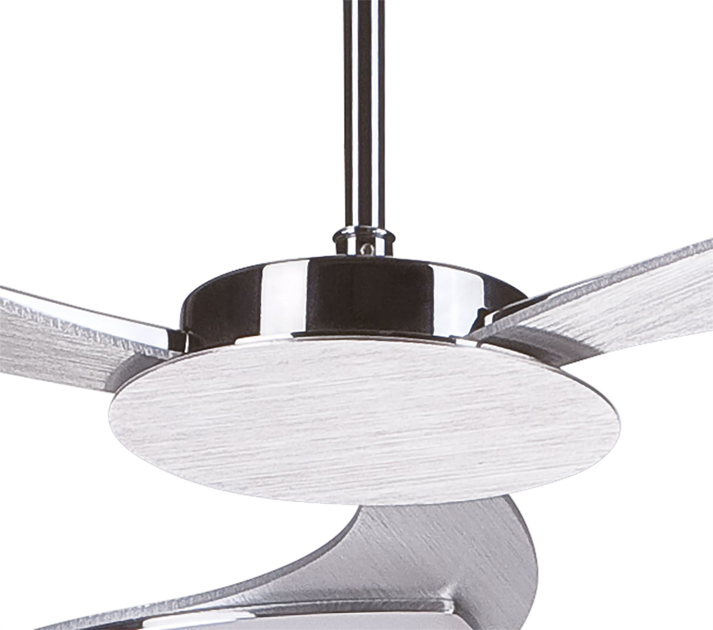 Mantra Fusion Juno 58cm Telescopic Convertible To Semi Flush 3 Light 15W LED 3000K, 1350lm, Satin Aluminium/Frosted Acrylic/Polished Chrome, 3yrs Warranty