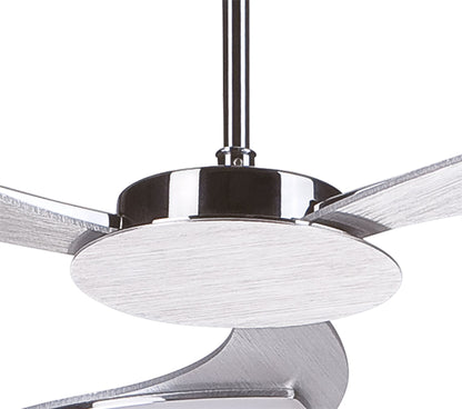 Mantra Fusion Juno 58cm Telescopic Convertible To Semi Flush 3 Light 15W LED 3000K, 1350lm, Satin Aluminium/Frosted Acrylic/Polished Chrome, 3yrs Warranty