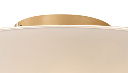 Diyas Amada 45cm Flush  6 Light G9, French Gold/Opal White Glass Ceiling Light Fitting