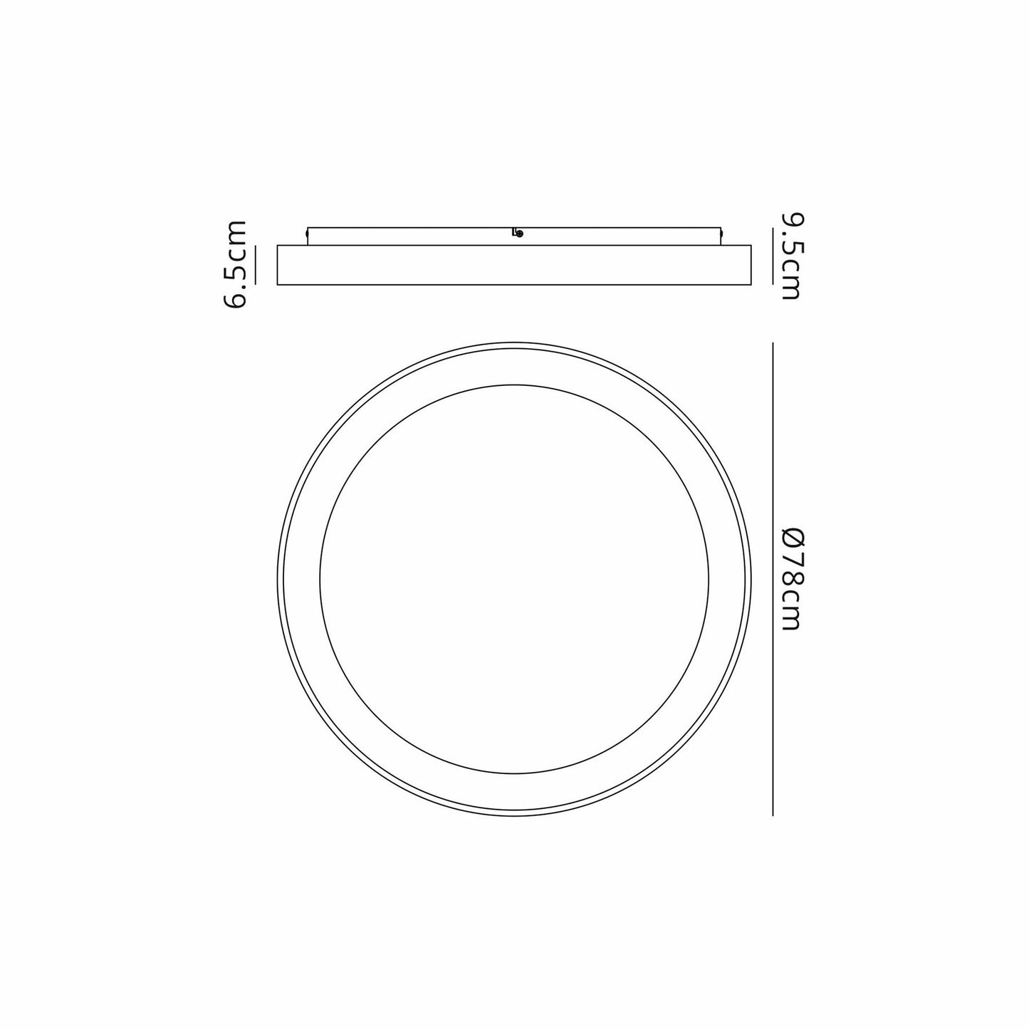 Mantra Fusion Niseko Ring Ceiling 78cm 58W LED, 3000K, 4700lm, Gold, 3yrs Warranty Ceiling