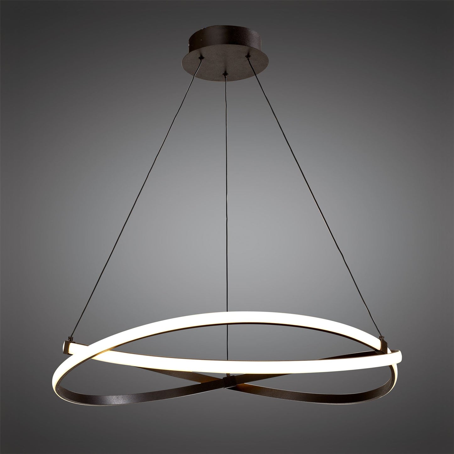 Mantra M5390 Infinity Pendant 42W LED 2800K, 3400lm, Brown Oxide/White Acrylic, 3yrs Warranty