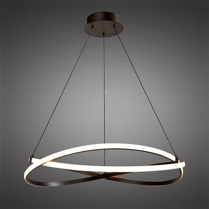 Mantra M5390 Infinity Pendant 42W LED 2800K, 3400lm, Brown Oxide/White Acrylic, 3yrs Warranty