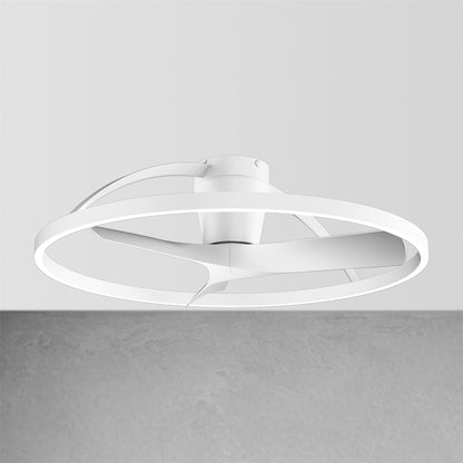 Nepal II Mini 75cm 32W LED Dimmable Light With Built-In 32W DC Reversible Fan, White Finish c/w Remote Control, 4000lm, 5yrs Warranty