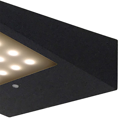 Mantra Fusion Yeti Solar/Sensor Wall Light, 2.2W LED, 3000K, 188lm, IP54, Graphite, 3yrs Warranty