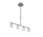 Mantra M1857 Ice Linear Pendant 4 Light G9 ECO Bar, Satin Nickel