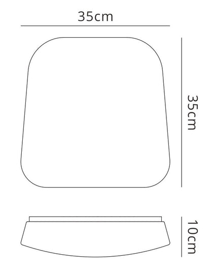 Mantra Fusion M3766 Quatro Ceiling/Wall 18W Medium LED 3000K, 1800lm, White Acrylic, 3yrs Warranty - M3766 Ceiling