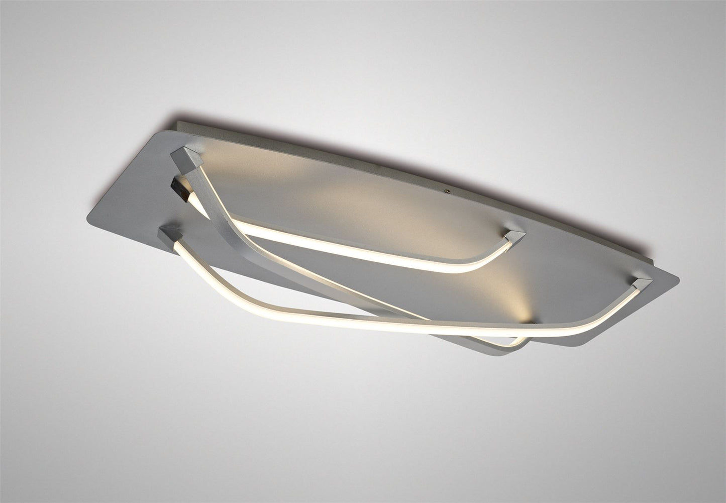 Mantra M5732 Papua Rectangular Flush LED Light 25W, 1900lm, 3000K Dimmable Polished Chrome/White Acrylic, 3yrs Warranty