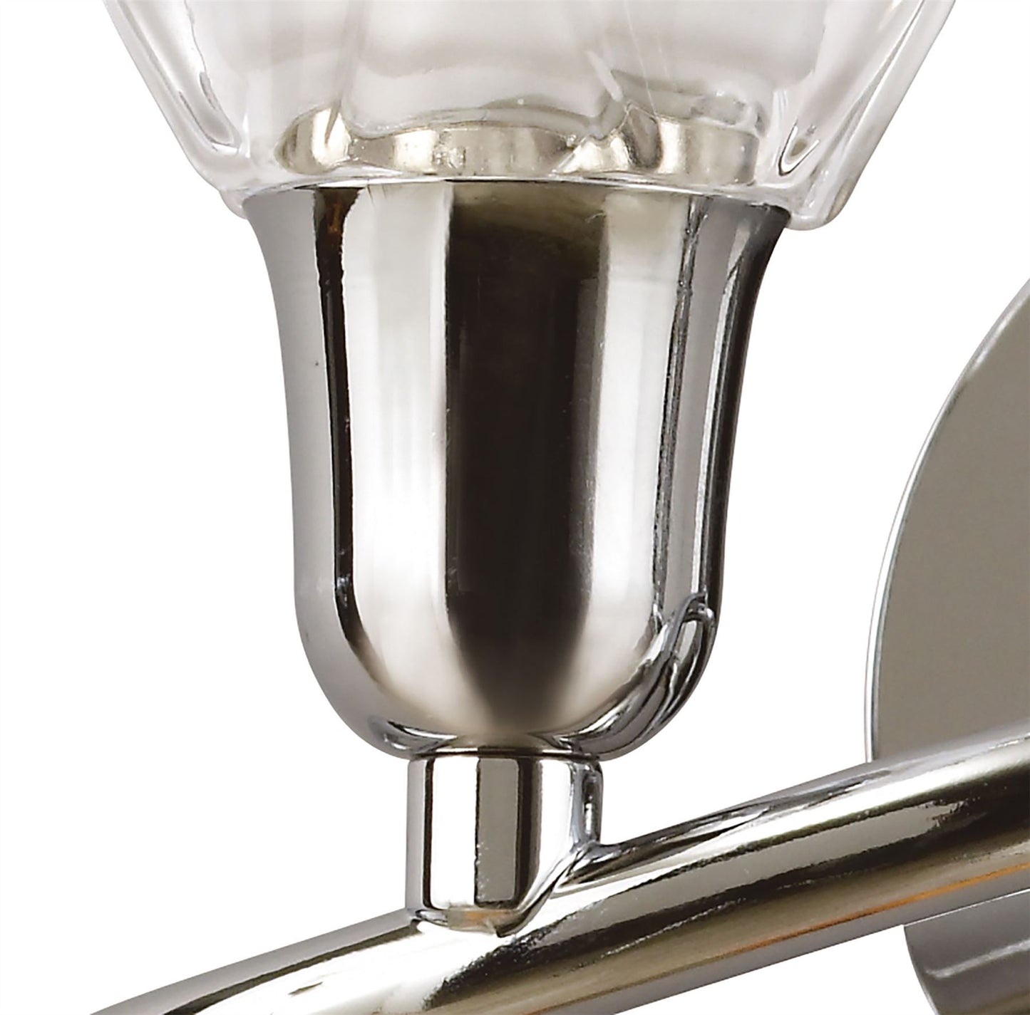 Mantra Amel Wall Light Switched 2 Light L1/SGU10, Polished Chrome, CFL Lamps INCLUDED