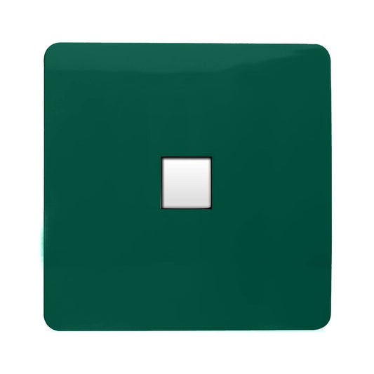 Trendi Artistic Modern Glossy Tactile RJ45 Cat 5e Ethernet Socket Dark Green
