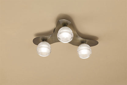 Mantra M1828 Loop Ceiling 3 Light G9 ECO, Antique Brass
