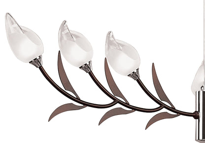 Mantra Holland Telescopic Pendant 9 Light G9, Polished Chrome/Wenge