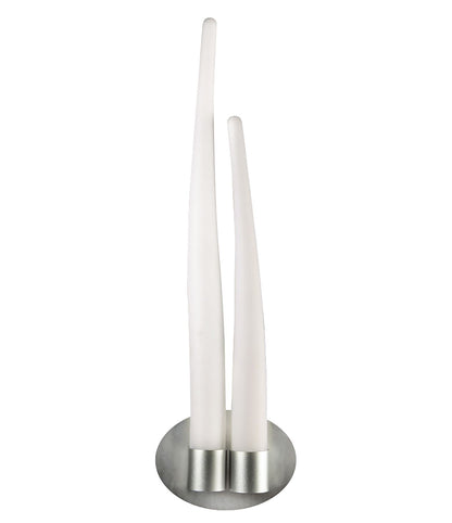 Mantra M1694 Estalacta Wall Light 2 Light GU10 Indoor/Outdoor, Silver/Opal White
