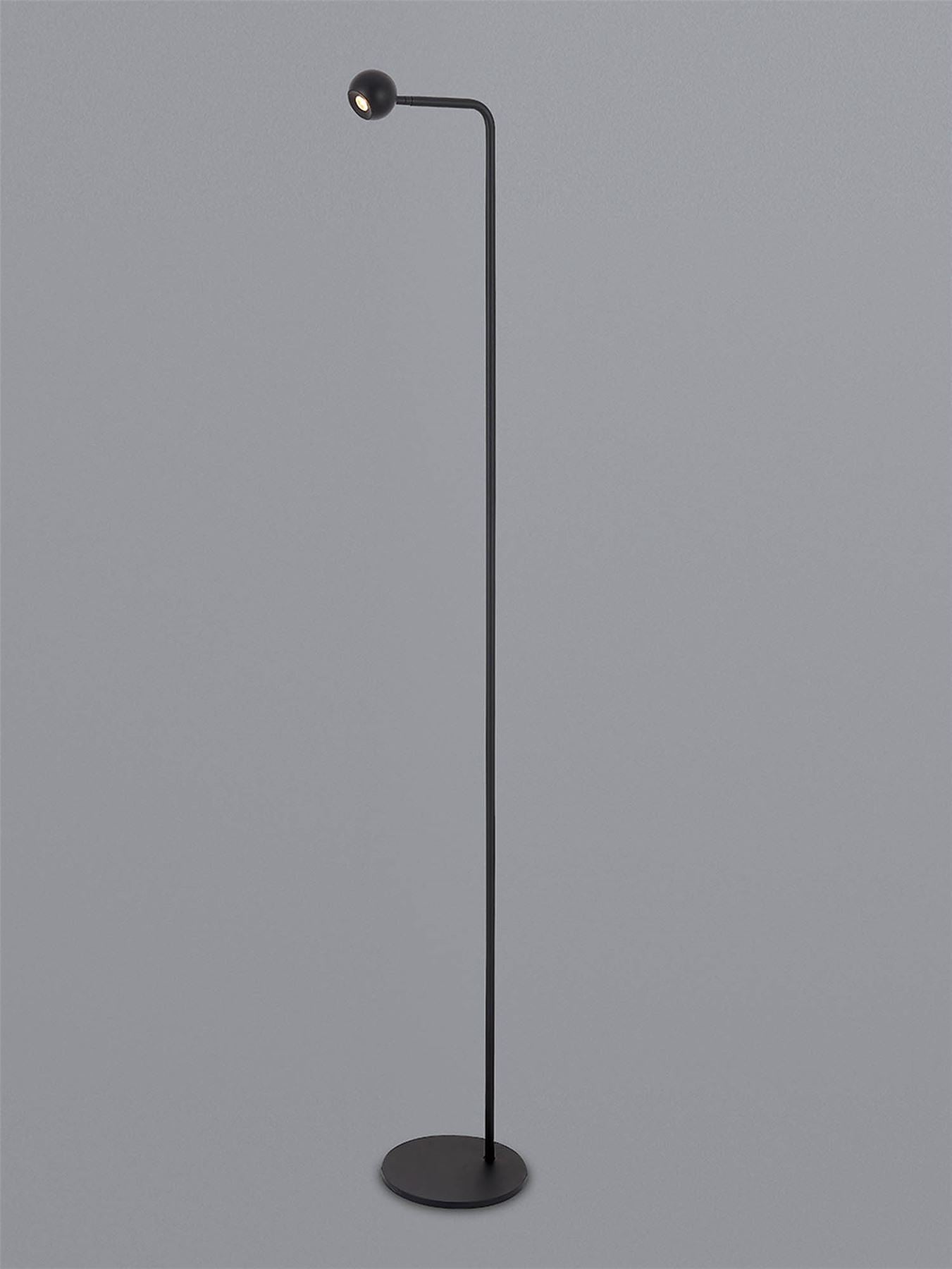 Mantra Fusion Eyes 125.5cm Floor Lamp, 6W LED, 3000K, 390lm, Sand Black, 3yrs Warranty