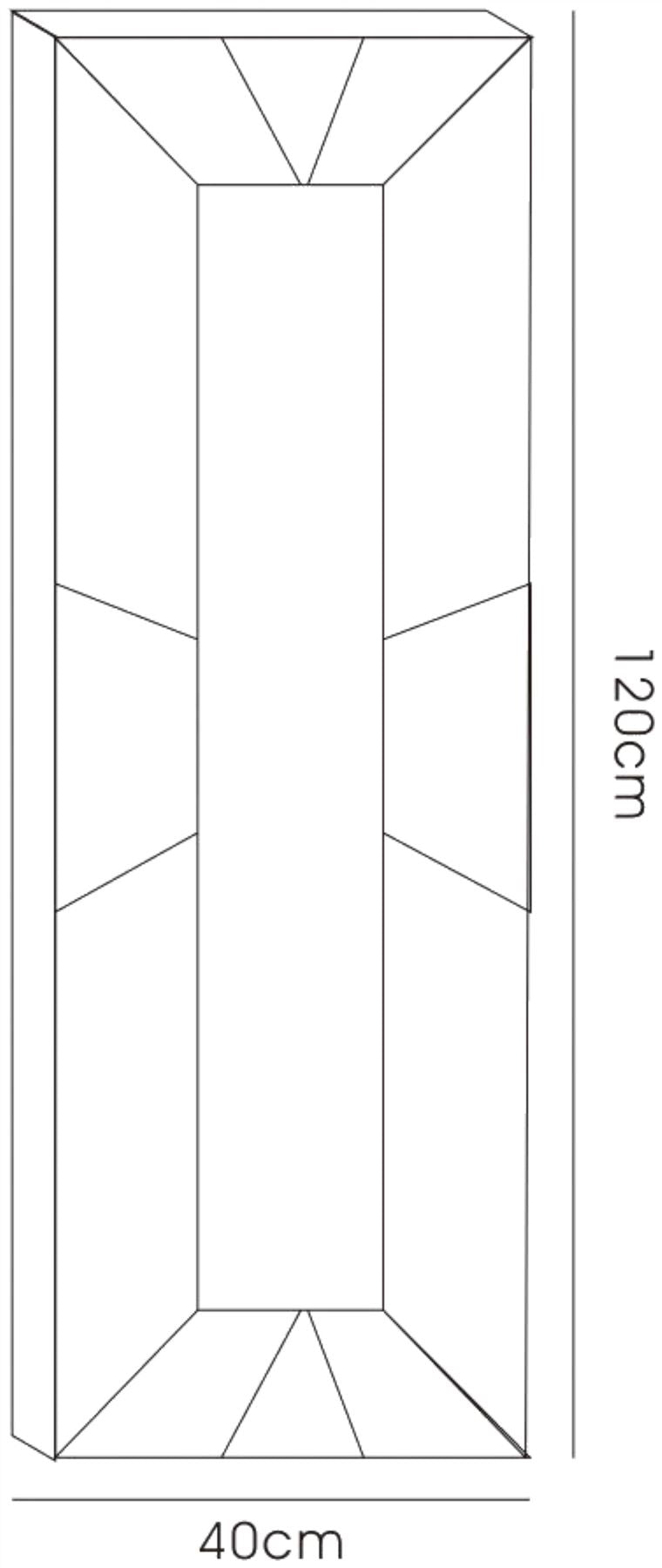 Diyas Home Talut 120cm x 40cm Black Trapezium Cut Detailed Mirror (Can Only Be Shipped On A Pallet, Additional Charges May Apply.) Mirrors