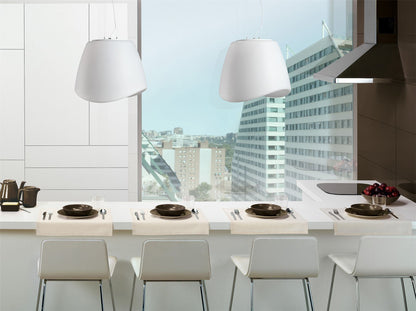 Mantra M1505 Cool Pendant 3 Light E27 Round Outdoor IP44, Matt White/Opal White