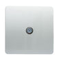 Trendi 1 Gang Modern Screwless Television Satellite Socket in Silver - ART-SATSI