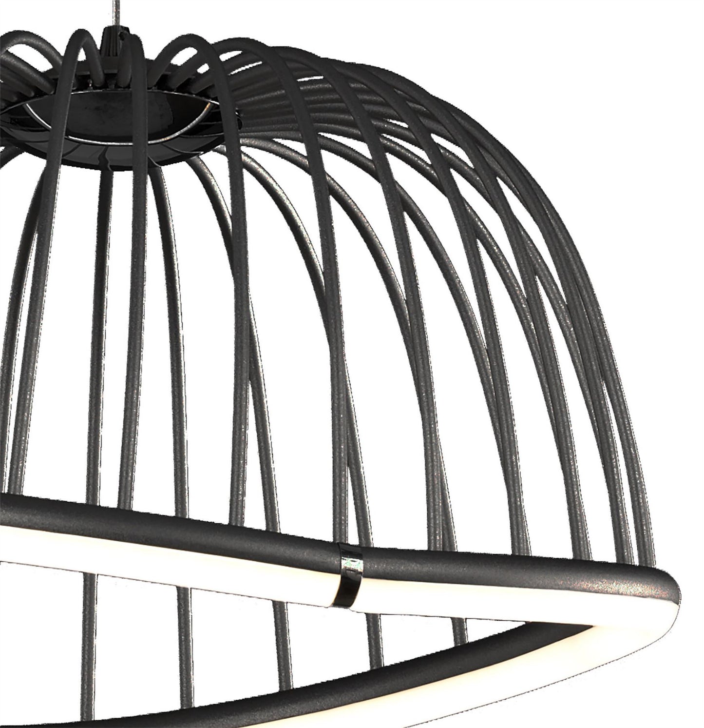 Mantra Celeste Pendant 41cm Round, 20W LED, 3000K, 1400lm, Black, 3yrs Warranty