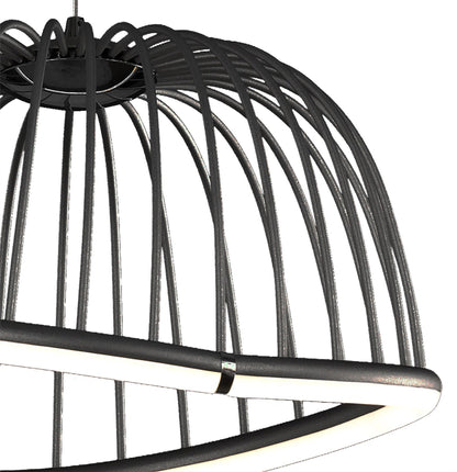 Mantra Celeste Pendant 41cm Round, 20W LED, 3000K, 1400lm, Black, 3yrs Warranty
