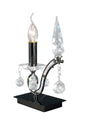 Diyas Tara Crystal Table Lamp 1 Light E14 Black Chrome, NOT LED/CFL Compatible