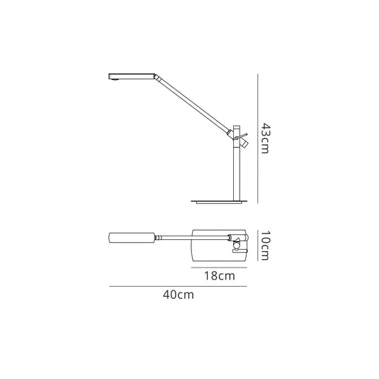 Mantra M4951 Phuket Table Lamp 1 Light 7W LED 3000K, 600lm, Copper/Anthracite, 3yrs Warranty