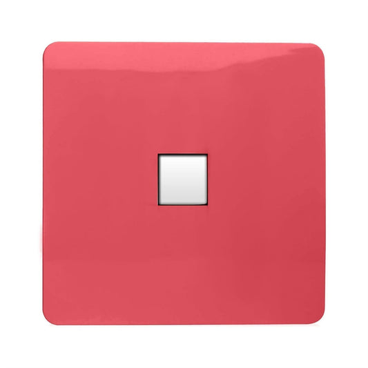 Trendi Switch 1 Gang RJ45 Cat 6 Modern Designer PC Ethernet Socket in Strawberry