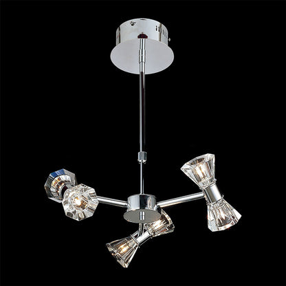Diyas Elisa 42cm  Round 6 Light G4 Polished Chrome, NOT LED/CFL Compatible Ceiling Pendant Light Fitting