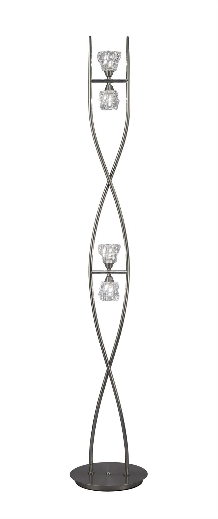 Mantra M3758 Iku Floor Lamp 4 Light G9, Satin Nickel