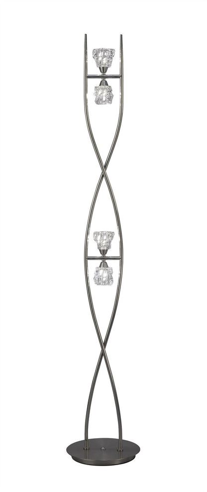 Mantra M3758 Iku Floor Lamp 4 Light G9, Satin Nickel