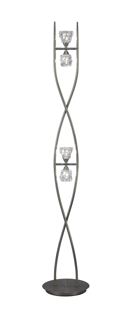 Mantra M3758 Iku Floor Lamp 4 Light G9, Satin Nickel