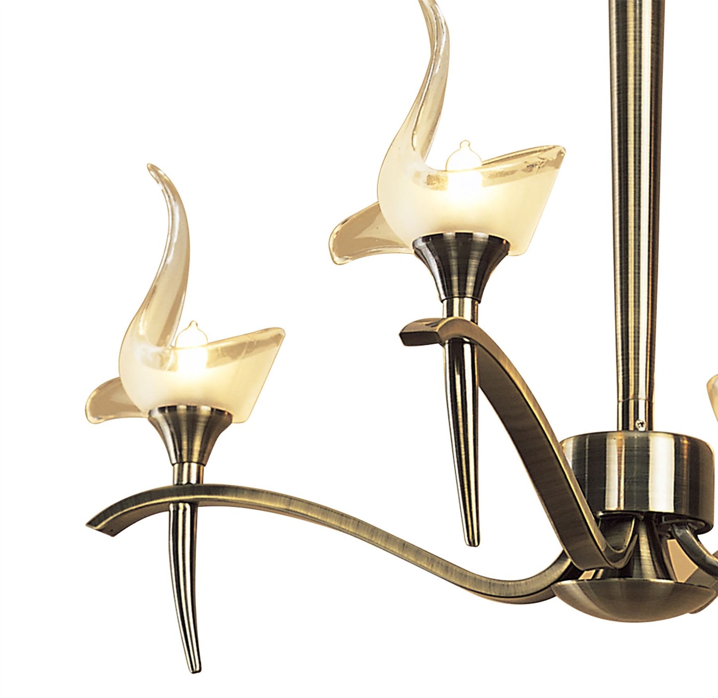 Mantra Viena 53cm Telescopic Pendant Round 4 Light G9, Antique Brass