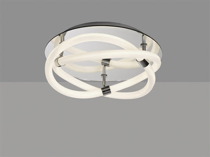 Mantra Infinity II 43cm Ceiling Light, 30W LED, 3000K, 2250lm, IP20, Chrome/White Acrylic/Clear Mirror, 3yrs Warranty