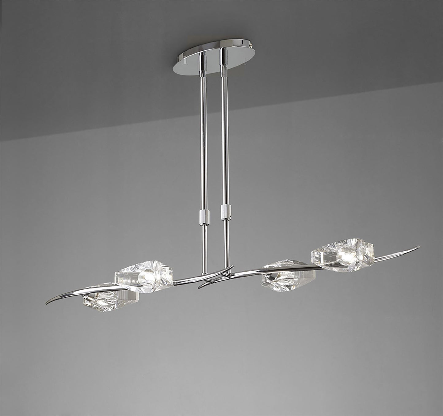 Mantra M1456 Eclipse Linear Telescopic 4 Light G9 Bar, Polished Chrome