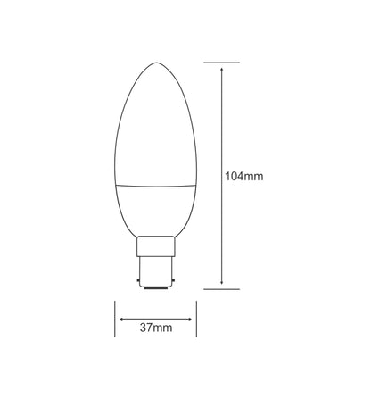 Luxram Extra Mini Sup Candle Extra Mini Supreme Candle B15 9W 2700K Compact Fluorescent Compact