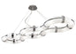 Mantra Guss Rectangular Pendant E27 12 Light E27 Curved Bar, Polished Chrome/White Acrylic, CFL Lamps INCLUDED