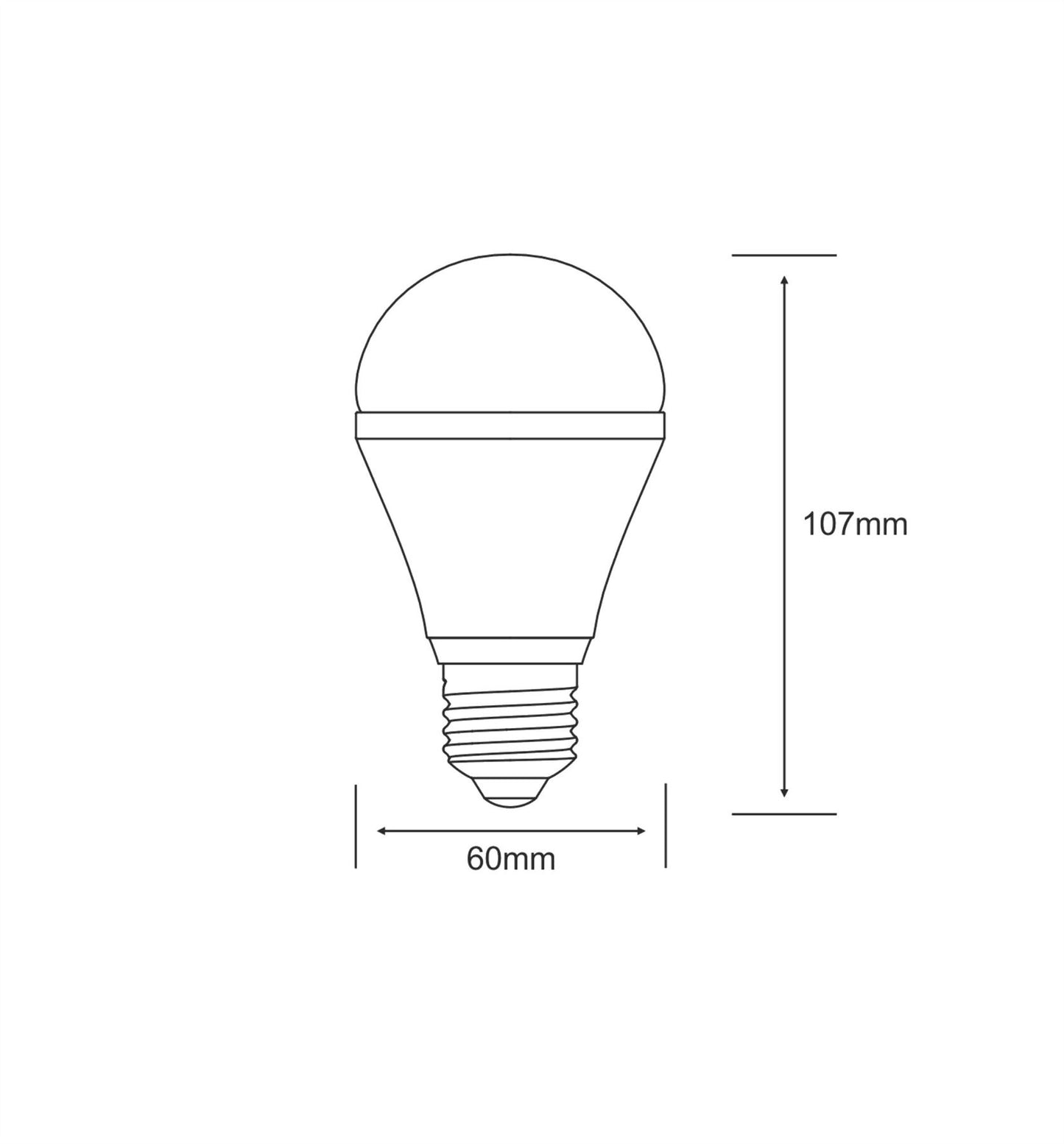 Luxram Value LED GLS E27 5W Warm White 3000K 400lm LED
