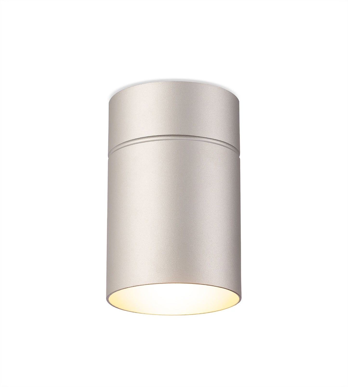 Mantra Fusion M5629 Aruba Flush Small 9.5cm Round 1 x E27, Silver - M5629 Ceiling